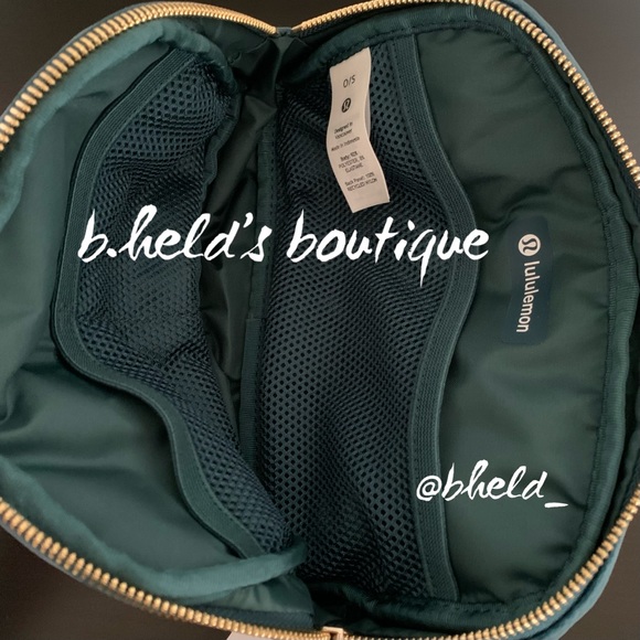 lululemon Everywhere Belt Bag *Velour in Green Jasper/Gold Zipper (1L) New NWT - Picture 10 of 15